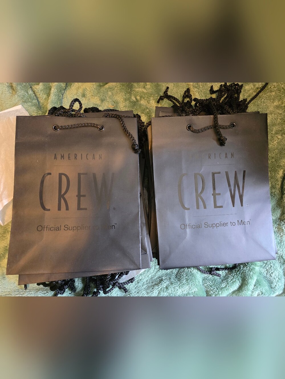 AMERICAN CREW BLACK GIFT BAGS 34 Count PERFECT FOR SALONS NEW